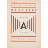 Čapek (Karel) Krakatit, first edition, Prague, 1924.