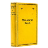 Sayers (Dorothy L.) Unnatural Death, first edition, 1927.