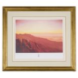 HRH Prince Khalid Al-Faisal Al-Saud (b.1940) Mountain Sunset 1, Asir Province, Kingdom of Saudi …