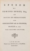 Burke (Edmund) Speech...on Moving his Resolutions for Conciliation with the Colonies, March 22, …
