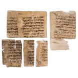 Hebraica.- Temurah, ["gift" or "offering,"] Exodus 25, 9 fragments, manuscript on paper, [10th …