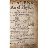 Medicine.- Galenus (Claudius) Galen's Art of Physick...Translated into English, and largely …