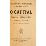 Marx (Karl) O Capital, translated by Albano de Moraes, Lisbon, 1912.