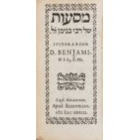 Judaica.- Benjamin, of Tudela. Itinerarium D. Benjaminis [Hebrew & Latin texts], 2 vol. in 1, …