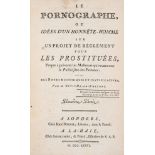 Holland House.- Prostitution.- Bretonne (Rétif de la) Le Pornographe, ou Idees d'un honnete-homme …