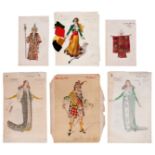 Edel (Alfredo Leonardo) and Others. Large collection of c.80 original theatrical costume designs, …
