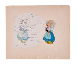 Disney.- Two Pinocchio production cels, [1940]; and 2 others similar [20th century] (4)