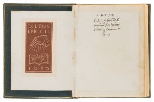 Gill (Eric).- Way of the Cross (The), second edition, the artist's own copy with presentation …