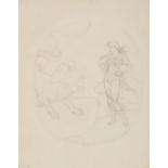 δ Dulac (Edmund) Preliminary drawing for "The Marriage of Cupid and Psyche", page 61, pencil, …