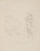 δ Dulac (Edmund) Preliminary drawing for "The Marriage of Cupid and Psyche", page 61, pencil, …