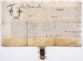 London.- Stone (Sir William) & Sir Arthur Ingram. Indenture, bargain and sale by Arthur Ingram of …