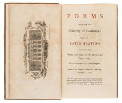 Cambridge.- [Marriott (James)] Poems Written chiefly at the University of Cambridge..., first …