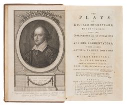 Shakespeare (William) The Plays...To which are added Notes by Samuel Johnson and George Steevens, …