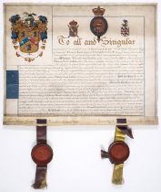 Heraldry.- Heard (Sir Isaac) & Thomas Lock, heralds. Grant of arms to Thomas Scott-Jackson of the …