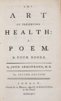 Armstrong (John) The Art of Preserving Health, second edition, 1744, bound with another; and …