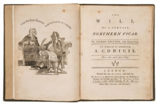 Cooper (William) The Will of a Certain Northern Vicar, second edition, for the Author, 1765, bound …