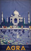 India.- Mandal (Gobinda) Agra, lithographic poster printed in colours, 1937.