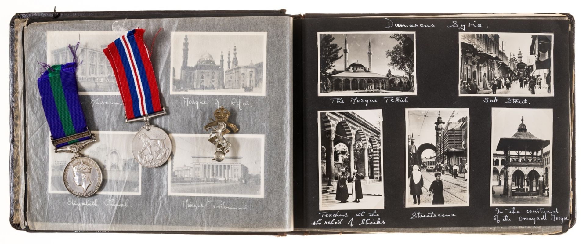 Middle East.- World War Two.- [Photograph Album of Palestine, Damascus & Syria], [c.1939-45]; with …