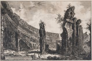 Italy.- Piranesi (Giovanni Battista) Veduta dell interno del Anfiteatro Flavio detto il Colosseo, …