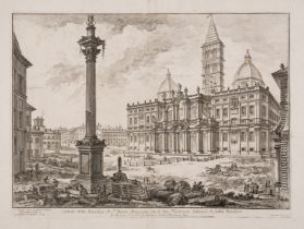 Italy.- Piranesi (Giovanni Battista) Veduta della Basilica di S.ta Maria Maggiore con le due …