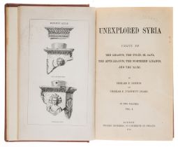 Middle East.- Burton (Sir Richard Francis) Unexplored Syria, 2 vol., first edition, 1872.