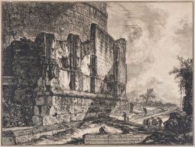 Italy.- Piranesi (Giovanni Battista) Veduta degli avanzi del sepolcro della famiglia Plauzia sulla …