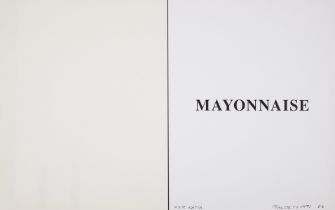 Baldessari (John) Mayonnaise, signed poster for Prima Facie (Fifth State)exhibition, [4 copies], …