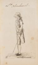 [Sayers (James)] [An album of 31 satirical portraits], etchings, [c.1780]; and 4 others, 19th …