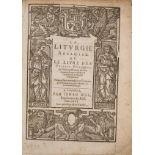 Prayer Book.- La Liturgie Angloise ou Le Livre des Prières Publiques, first French edition of King …