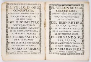 [Mele (Giovanni Battista, composer)] Il Vello d'Oro Conquistato, first edition, Madrid, stamperia …