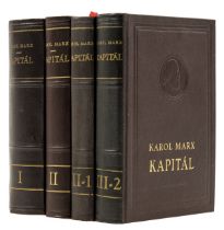 Marx (Karl) Kapital, 3 vol. in 4, first Slovakian edition, Bratislava, 1955-56-58.