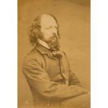 Tennyson (Alfred, Lord) Portrait of Tennyson, albumen photograph, copyright mark in lower left …