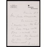Curzon (George, Marquess Curzon of Kedleston) Collection of 35 Autograph Letters signed to various …
