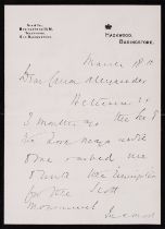 Curzon (George, Marquess Curzon of Kedleston) Collection of 35 Autograph Letters signed to various …
