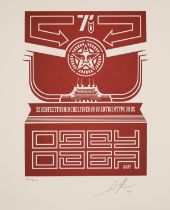 Shepard Fairey (b.1970) Obey Chinese Banner Letterpress