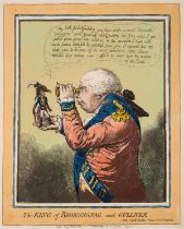 Gillray (James) The King of Brobdingnag, and Gulliver. -Vide. Swift's Gulliver: Voyage to …