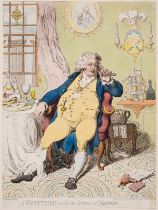 Gillray (James) A Voluptuary Under the Horrors of Digestion, etching, 1792.