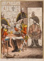 Gillray (James) Hero's recruiting at Kelsey's; - or - Guard-Day at St. James's, etching, 1797.