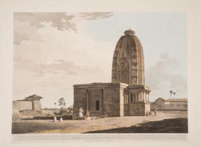 Daniell (Thomas) and William Daniell. An Hindoo Temple, at Deo, in Bahar, aquatint, 1800.