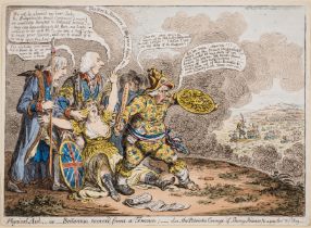 Gillray (James) Physical Aid,-or-Britannia recover'd from a Trance; -also, the patriotic courage …