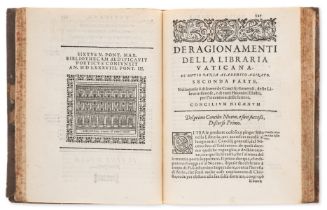 Vatican library.- Pansa (Mutius) Della libraria Vaticana ragionamenti, first edition, Rome, …