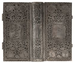 Silver binding.- Arndt (Johann) Paradiess Gärtlein, 2 parts in 1, exquisite German silver binding, …