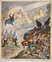 Gillray (James) Disciples Catching the Mantle - The Spirit of Darkness Overshadowing the Priests …