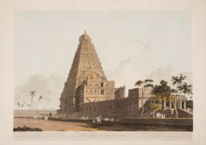 Daniell (Thomas) The Great Pagoda, Tanjore, aquatint, 1798.