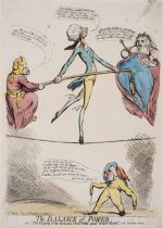 Gillray (James) The Balance of Power. -or- "The Posterity of the Immortal Chatham, turn'd Posture …