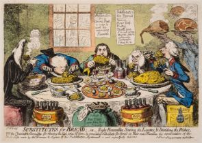 Gillray (James) Substitutes for Bread - or - Right Honorables Saving the Loaves and Dividing the …