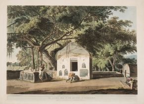 Daniell (Thomas) The Sacred Tree of the Hindoos at Gyah, Bahar, aquatint, 1796.