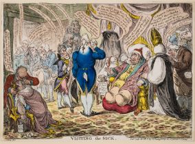 Gillray (James) Visiting the Sick, etching, 1806.