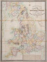 Railways and Canals.- Henderson's Commercial Map of England and Wales, with Part of Scotland, in …