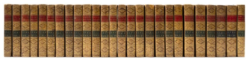 Annual Register (The), vol. 1-2, and 4-26, plus index vol. for 1758-1780 together 26 vol., 1777-85